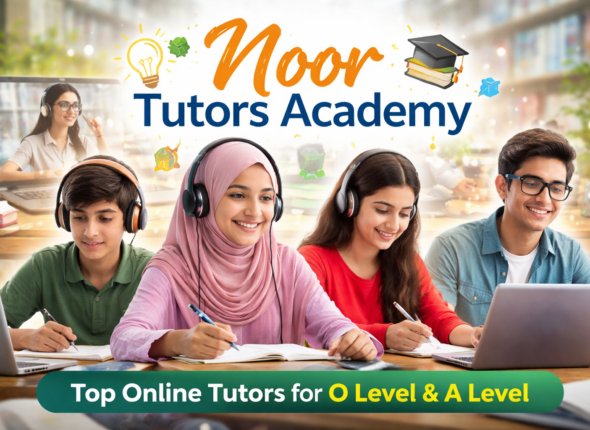 Online students learning with Noor Tutors Academy – best online tutors in Pakistan for Cambridge, O Level and A Level students with virtual classes and expert teachers